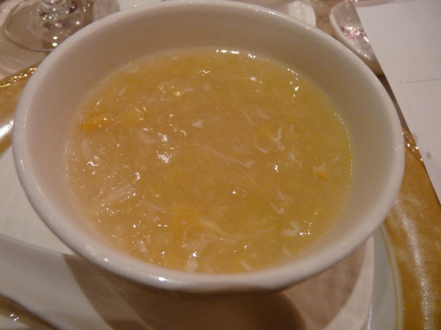 Braised Winter Melon Soup with Conpoy and Sweet Corn