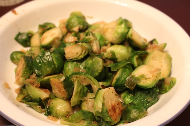 pan fried brussel sprouts